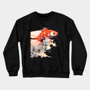 Magical Koi: Perseverance and Prosperity on a Dark Background Crewneck Sweatshirt